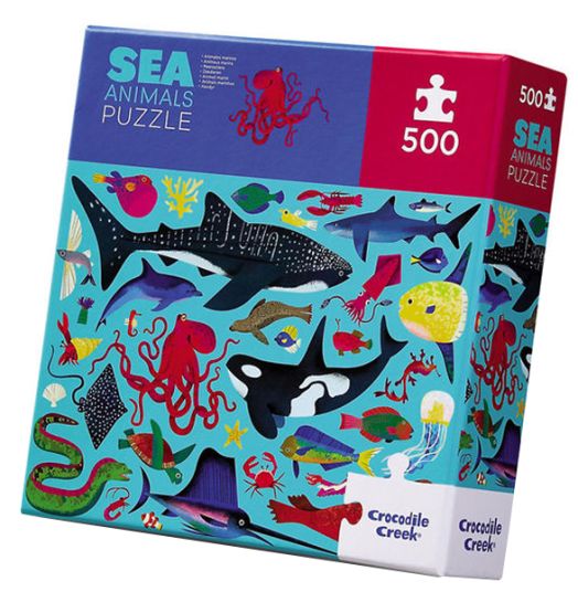 Пъзел Crocodile Creek Sea Animals - Морски животни, 500 части