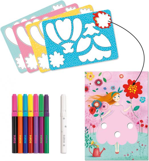 Комплект за рисуване Djeco: Красивите рокли на Мери