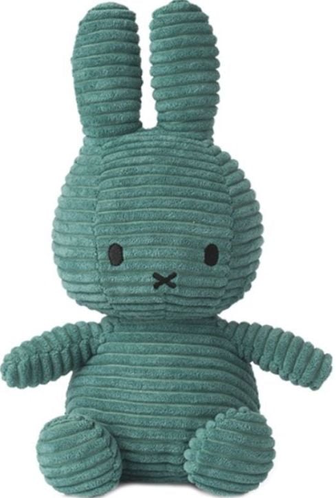 Плюшена играчка Miffy Sitting Corduroy - Тъмнозелен заек, 23 см.