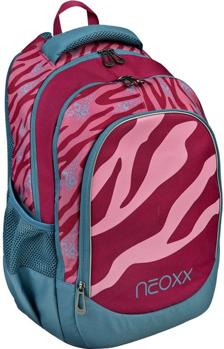 Ергономична ученическа раница Neoxx, червени пламъци