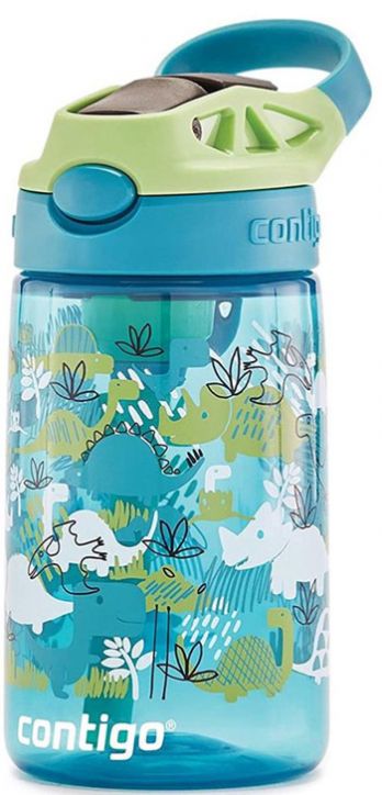 Детска бутилка за вода Contigo Gizmo Flip с динозаври, 420 мл.