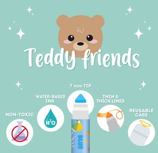 Комплект Маркери Legami - Teddy Friends