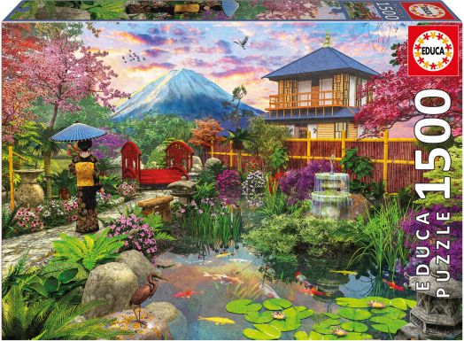 Пъзел Educa: Японска градина, 1500 части