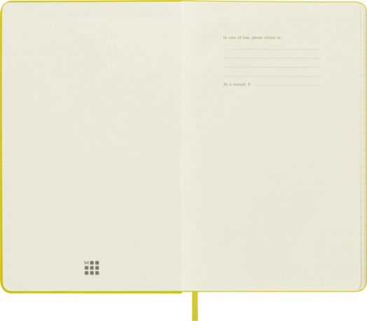 Класически жълт тефтер Moleskine Classic Hay Yellow с твърди корици и линирани страници
