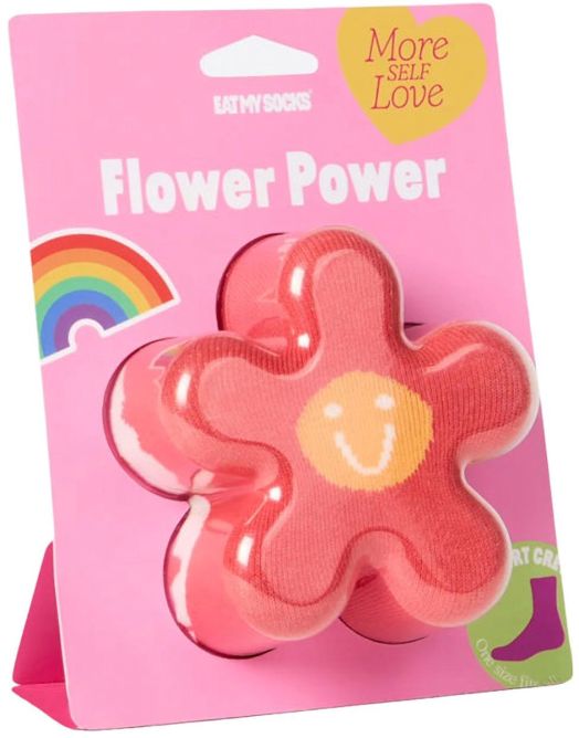 Чорапи Eat My Socks - Flower Power, червен цвят