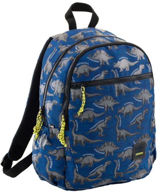 Раница Miquelrius Wild Dino с две отделения, светеща в тъмното, 14 л.