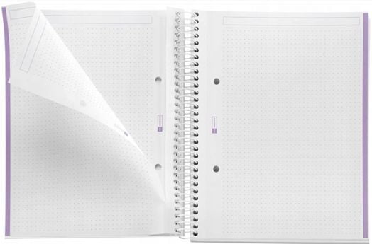 Тетрадка Miquelrius Emotions А5 Lavender със спирала, 80 листа на точки, лавандула