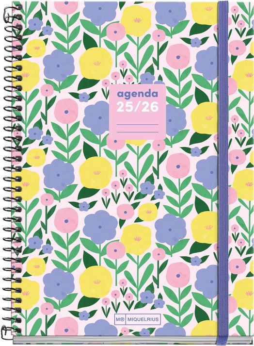 Седмичен тефтер - органайзер Miquelrius Blossom от септември 2025 до юни 2026 г.