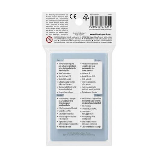 Протектори за карти Ultimate Guard: Premium Soft Sleeves, Standard American Board Game Size, 60 бр.