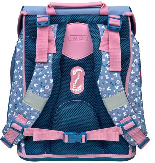 Комплект ученическа раница Мини Маус, ергономик - светлосин цвят