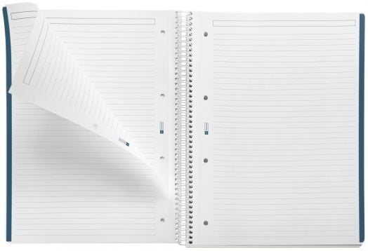 Тетрадка Miquelrius Messages А4 със спирала, 80 листа на широки редове, морско синя