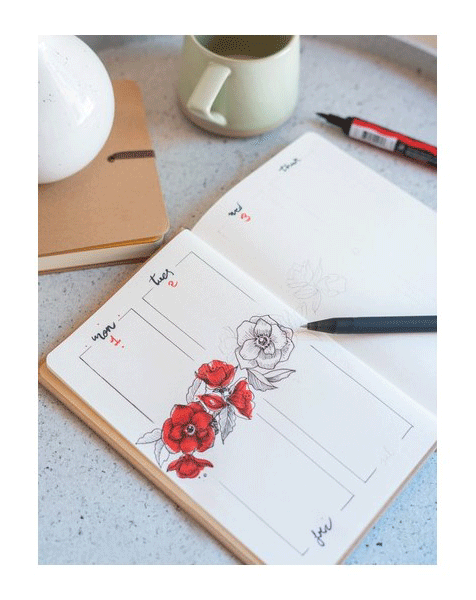 Тетрадка Grupo Erik - Frida Kahlo А5, рециклирана хартия