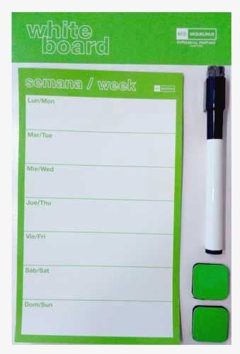 Комплект магнитен лист - органайзер Miquelrius Candy Colours Apple Green с маркер