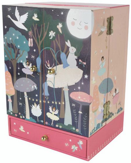 Детска музикална кутия за бижута Floss & Rock - Балерина, луксозна