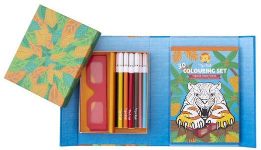 Творчески 3D комплект Tiger Tribe Fierce Creatures за оцветяване