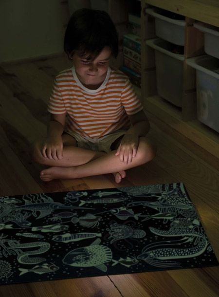 Детски светещ пъзел Apli Kids - Океан, 104 части