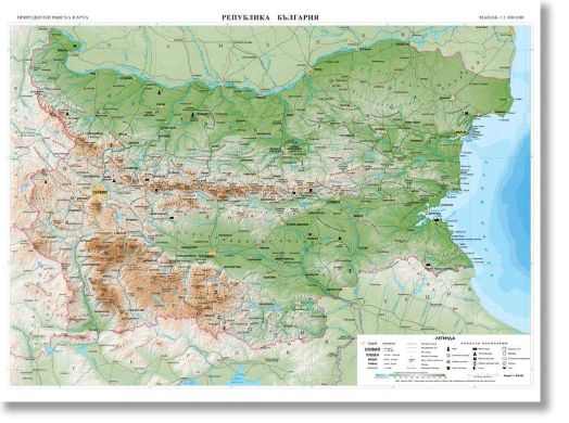 Голяма двустранна карта на България