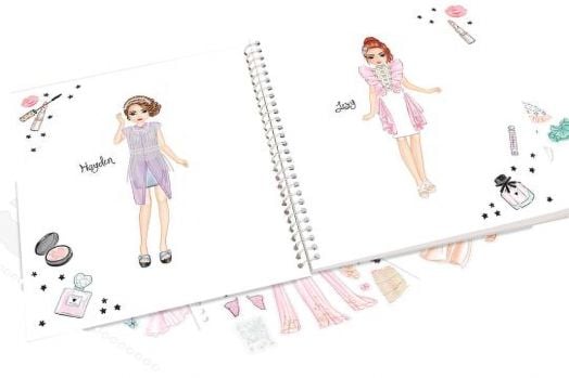 Книжка за оцветяване със стикери Top Model - Glam Look