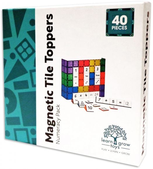 Магнитен конструктор Learn and Grow Toys - Цифри, 40 части