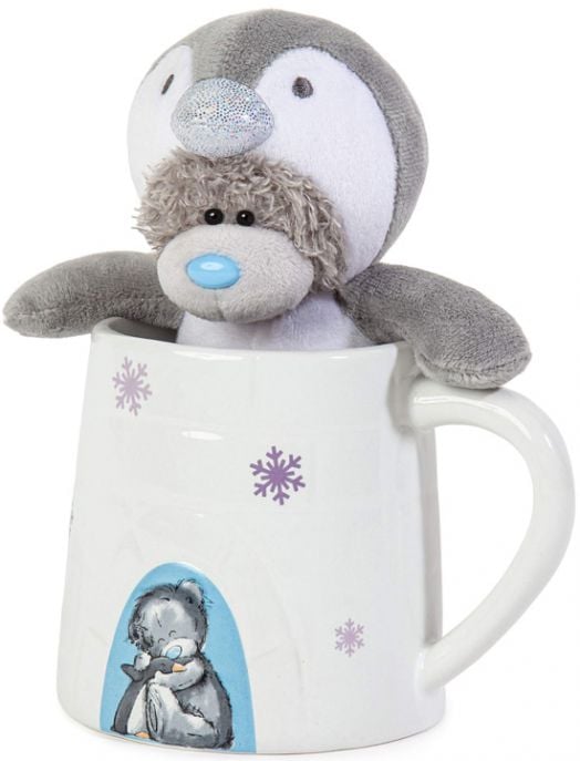 Комплект Me To You - Чаша с плюшено мече пингвинче