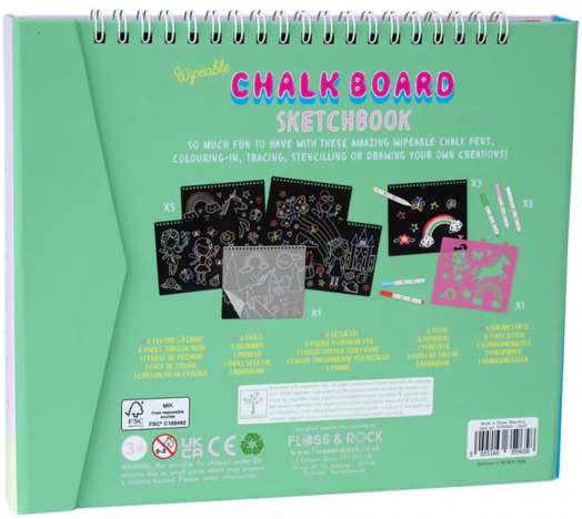 Творчески комплект Floss & Rock, Chalkboard Sketchbook, Rainbow Fairy - Феята на Дъгата