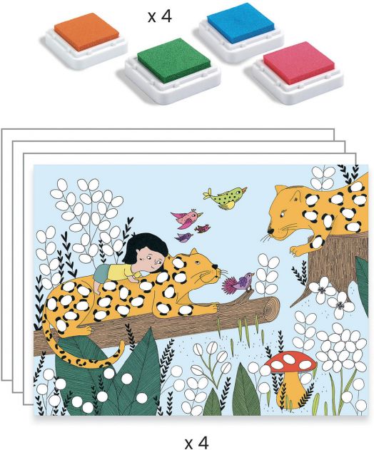 Творчески комплект Djeco - Рисуване с печати