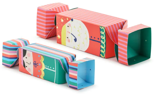 Комплект подаръчни коледни кутии PartyDeco - Santa Claus, 2 броя