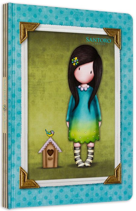 Тетрадка Gorjuss А5 с твърди корици, 96 листа с широки редове