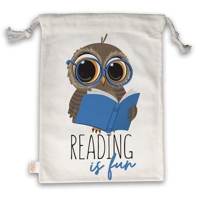 Торбичка за книги с връзки - Reading is fun