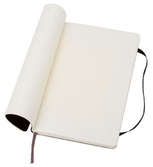 Джобен черен тефтер Moleskine Classic Black с меки корици и листа на малки квадратчета