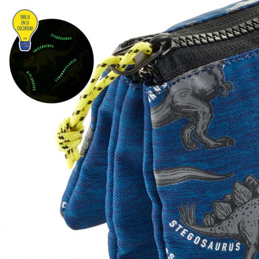 Несесер Miquelrius Wild Dino с три отделения, светещ в тъмното