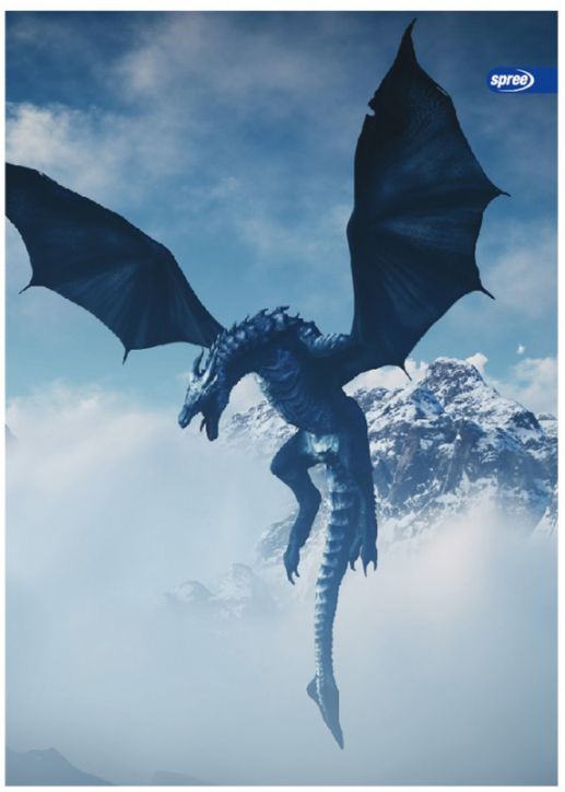 Тетрадка Spree Dragons А5, 60 листа с широки редове