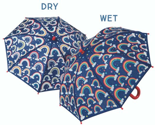 Детски магически чадър Floss & Rock, Colour Changing Umbrella, Rainbows - Дъги