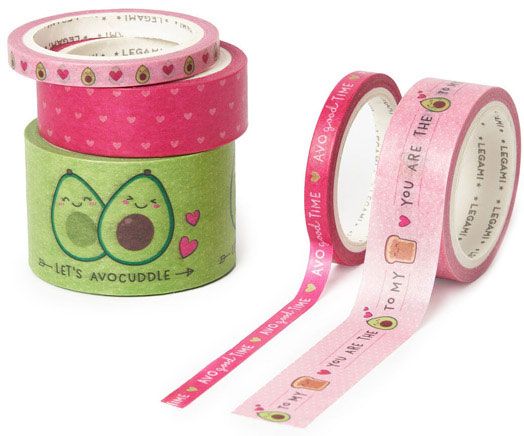 Комплект цветно тиксо Legami - Avocado