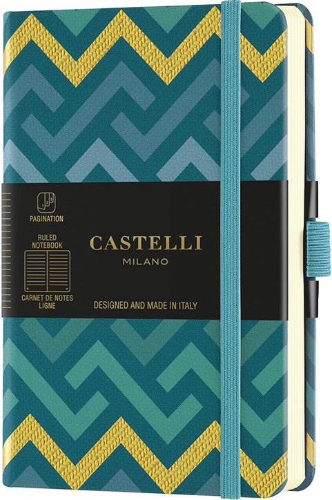 Бележник Castelli Oro Labyrinths, линирани, 9 х 14 см.
