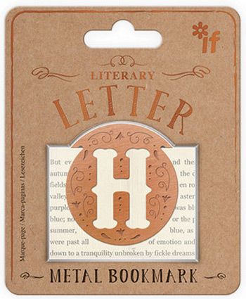 Метален разделител за книга с буква - H