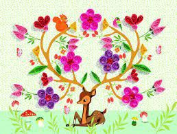 Творчески комплект Djeco - Създай картини с квилинг