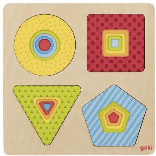 Многослоен пъзел Goki - Форми