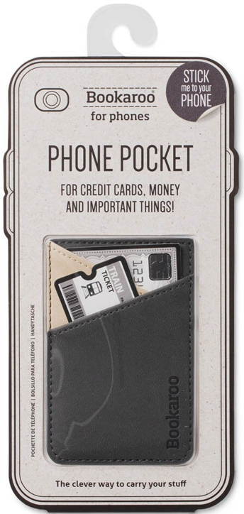 Залепващ се джоб за телефон, сиво