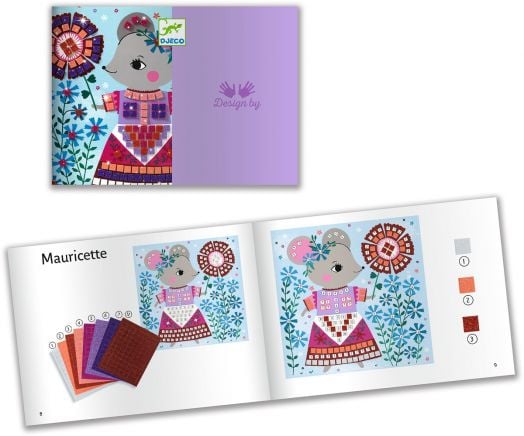 Творчески комплект Djeco: Мозайка Домашни любимци