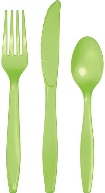 Пластмасови прибори Creative Party - Блестящо злато, 24 бр.