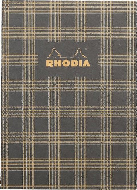 Тетрадка Rhodia Heritage Tartan Black, 64 страници на широки редове