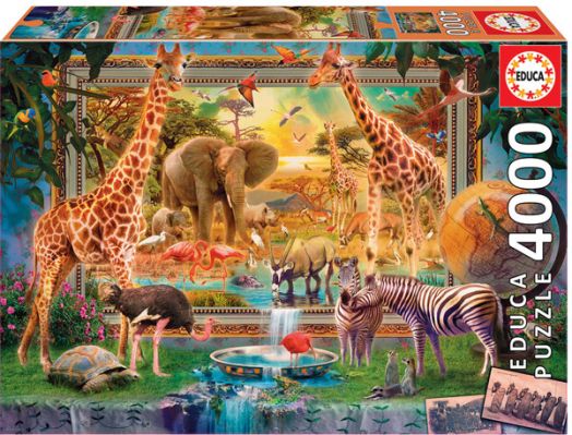 Пъзел Educa: Саваната оживява, 4000 части