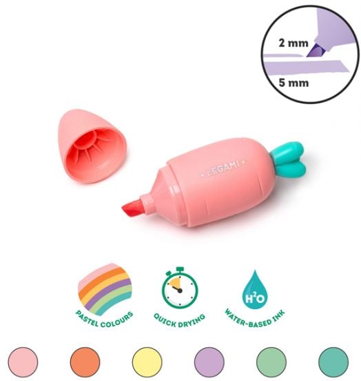 Комплект мини текст маркери Legami Carrate Team