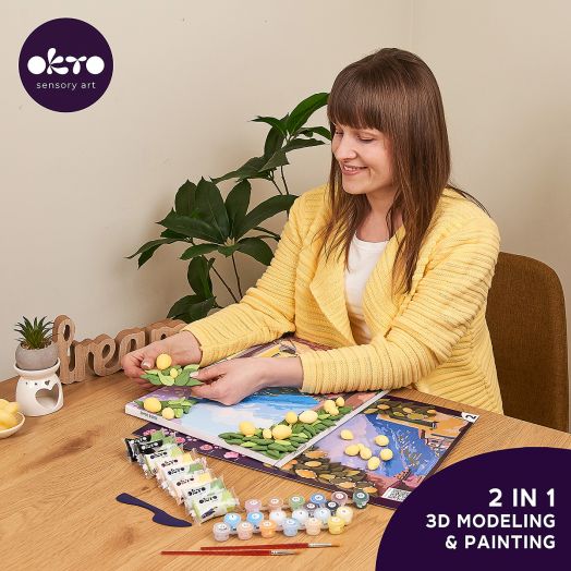 Творчески комплект Okto - Направи 3D картина с лек моделин 