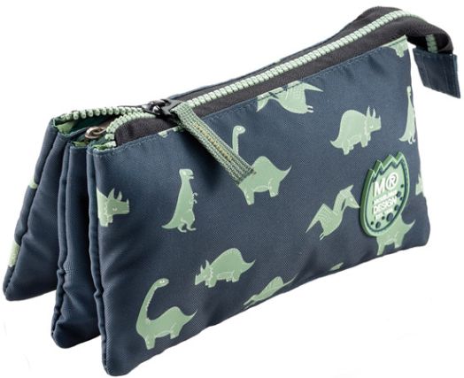 Несесер Miquelrius Dinoworld с три отделения, светещ в тъмното