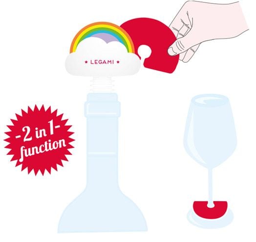 Тапа за бутилка с маркировки за чаши Legami