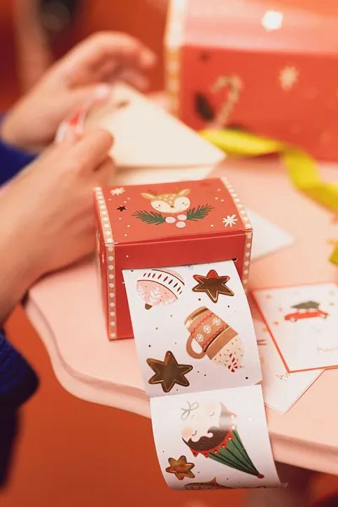 Мини стикери PartyDeco - Весела Коледа