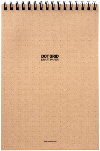 Скицник Drasca Dot Grid Kraft Paper, А4, 60 листа