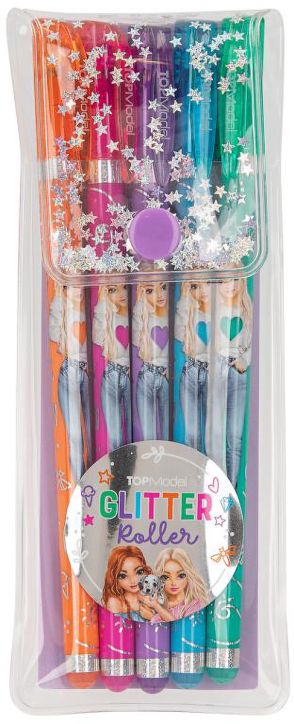 Комплект гел химикалки Top Model Glitter Roller Metallic, 5 бр.